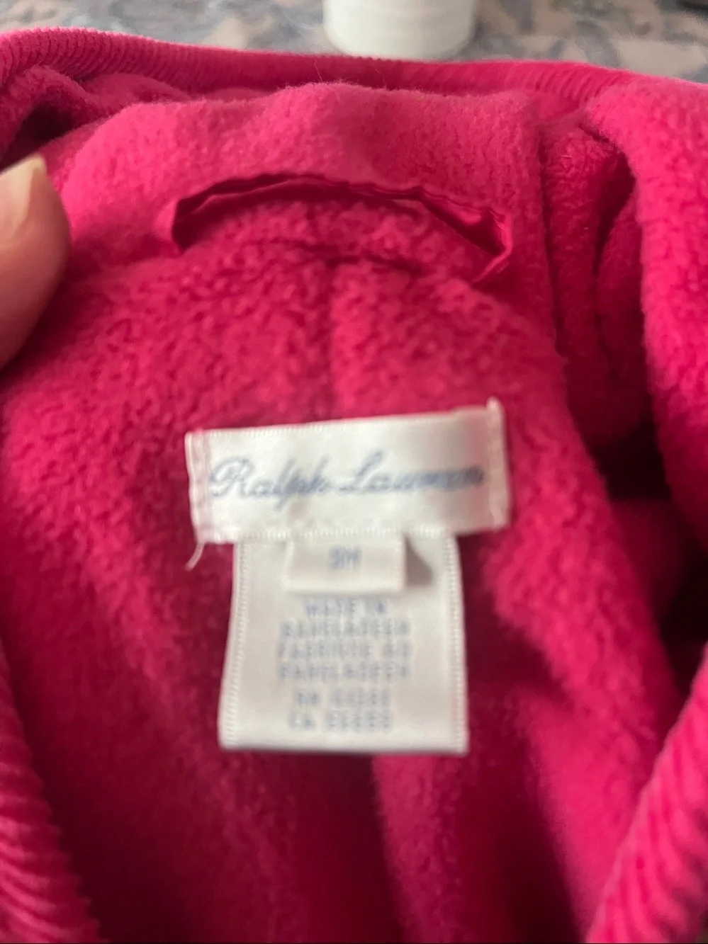 Ralph Lauren Bright Hot Pink quilted  snowsuit